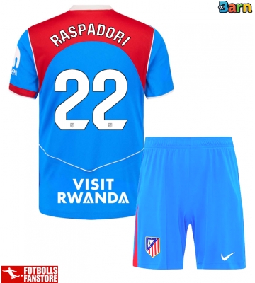 Atletico Madrid Giacomo Raspadori #22 Tredje Tröja Barn 2025-26 Kortärmad (+ Korta byxor)